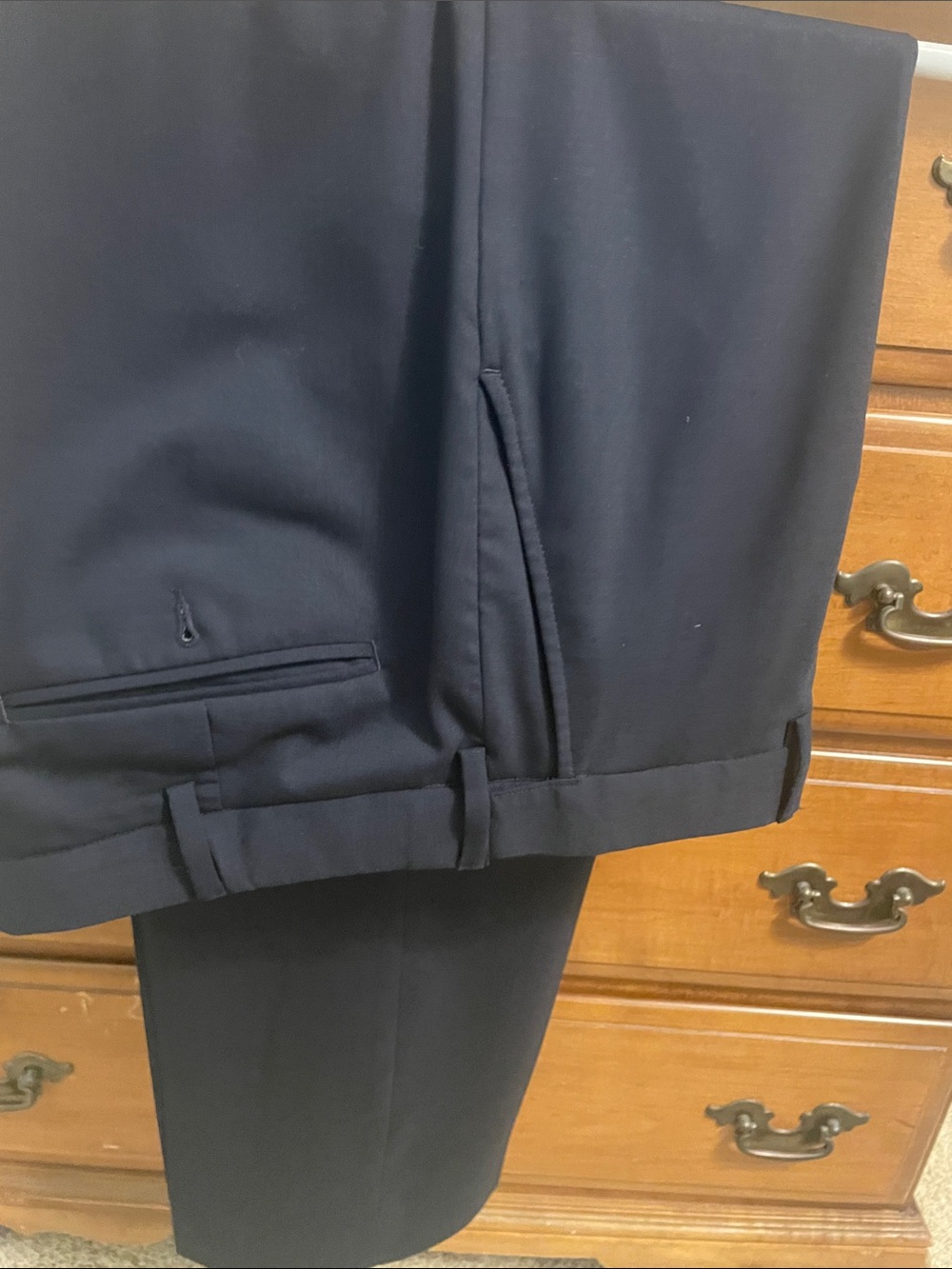 Lands' End Men's Navy Dress Pants